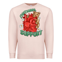 Pale Pink emotional support Premium Sweatshirt - MaliasSmallBusiness