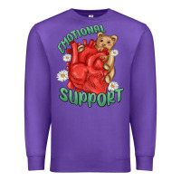 Purple emotional support Premium Sweatshirt - MaliasSmallBusiness