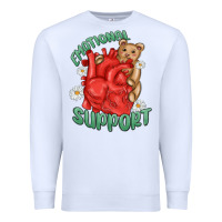 White emotional support Premium Sweatshirt - MaliasSmallBusiness