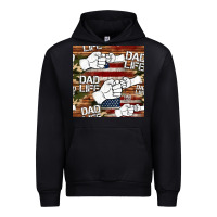 Black dad life fist bump seamless pattern Urban Hoodie - HRA Design Shop