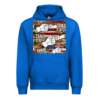Cobalt dad life fist bump seamless pattern Urban Hoodie - HRA Design Shop