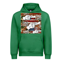 Emerald dad life fist bump seamless pattern Urban Hoodie - HRA Design Shop