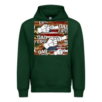 Forest Green dad life fist bump seamless pattern Urban Hoodie - HRA Design Shop