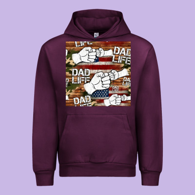 Dad Life Fist Bump Seamless Pattern Urban Hoodie Designed By Hra Design Shop