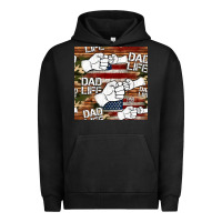 Pigment Black dad life fist bump seamless pattern Urban Hoodie - HRA Design Shop