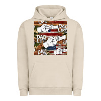 Pigment French Oak dad life fist bump seamless pattern Urban Hoodie - HRA Design Shop