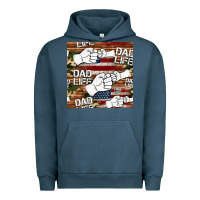Pigment Midnight Navy dad life fist bump seamless pattern Urban Hoodie - HRA Design Shop