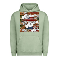 Pigment Oil Green dad life fist bump seamless pattern Urban Hoodie - HRA Design Shop