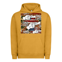 Pigment Peanut Butter dad life fist bump seamless pattern Urban Hoodie - HRA Design Shop