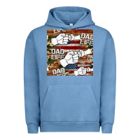 Pigment Pebble Blue dad life fist bump seamless pattern Urban Hoodie - HRA Design Shop