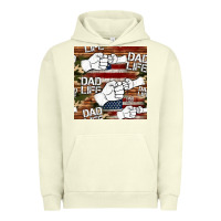 Pigment Pistachio dad life fist bump seamless pattern Urban Hoodie - HRA Design Shop