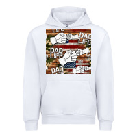 White dad life fist bump seamless pattern Urban Hoodie - HRA Design Shop