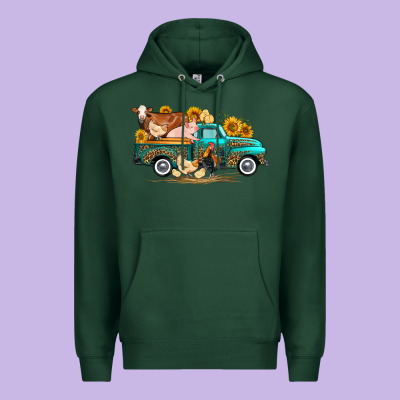 Western Farm Truck Farm Animals Premium Hoodie Designed By Fadigitalartstudio