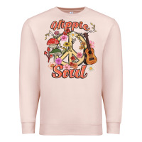 Pale Pink hippie soul Premium Sweatshirt - MaliasSmallBusiness