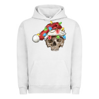 Pigment Lunar Rock Christmas skull with santa hat Urban Hoodie - FaDigitalArtStudio