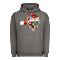Pigment Tornado Christmas skull with santa hat Urban Hoodie - FaDigitalArtStudio