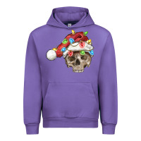 Tulip Christmas skull with santa hat Urban Hoodie - FaDigitalArtStudio