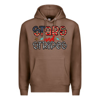 Chestnut stars and stripes Premium Hoodie - CowhideDigitalArt