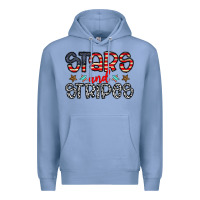 Colony Blue stars and stripes Premium Hoodie - CowhideDigitalArt
