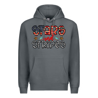 Rock stars and stripes Premium Hoodie - CowhideDigitalArt