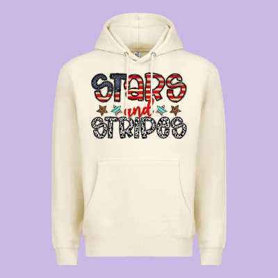 Stars And Stripes Premium Hoodie Designed By Cowhidedigitalart