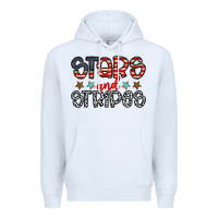 White stars and stripes Premium Hoodie - CowhideDigitalArt