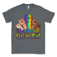 Charcoal Heather We Are All Human Classic Tee - BundleAndBundleShop