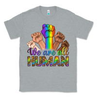 Heather Grey We Are All Human Classic Tee - BundleAndBundleShop