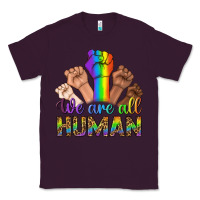 Plum We Are All Human Classic Tee - BundleAndBundleShop