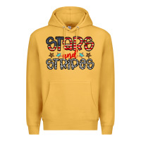 Mustard stars and stripes Premium Hoodie - CowhideDigitalArt