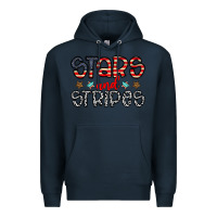 Navy stars and stripes Premium Hoodie - CowhideDigitalArt