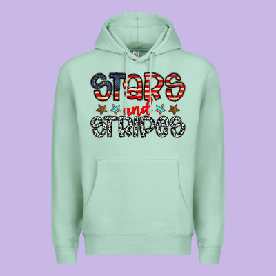 Stars And Stripes Premium Hoodie Designed By Cowhidedigitalart