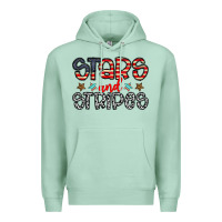 Seafoam stars and stripes Premium Hoodie - CowhideDigitalArt