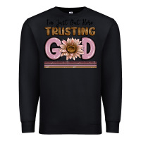 Black im just out here trusting god Premium Sweatshirt - MaliasSmallBusiness