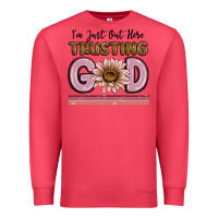 Cardinal im just out here trusting god Premium Sweatshirt - MaliasSmallBusiness