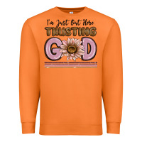 Carrot im just out here trusting god Premium Sweatshirt - MaliasSmallBusiness