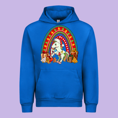 Christmas Unicorn Rainbow Urban Hoodie Designed By Fadigitalartstudio