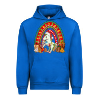 Cobalt Christmas Unicorn Rainbow Urban Hoodie - FaDigitalArtStudio