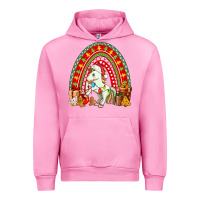 Fuchsia Pink Christmas Unicorn Rainbow Urban Hoodie - FaDigitalArtStudio