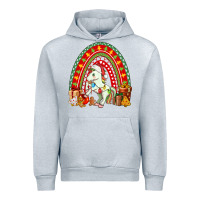 Heather Grey Christmas Unicorn Rainbow Urban Hoodie - FaDigitalArtStudio
