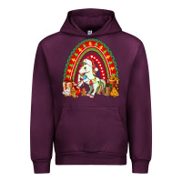 Mauve Wine Christmas Unicorn Rainbow Urban Hoodie - FaDigitalArtStudio