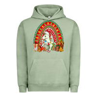 Pigment Oil Green Christmas Unicorn Rainbow Urban Hoodie - FaDigitalArtStudio