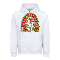 White Christmas Unicorn Rainbow Urban Hoodie - FaDigitalArtStudio