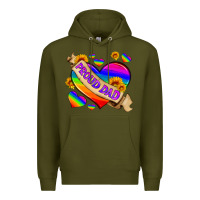 Army Green lgbtq proud dad Premium Hoodie - HRA Design Shop