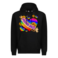 Black lgbtq proud dad Premium Hoodie - HRA Design Shop