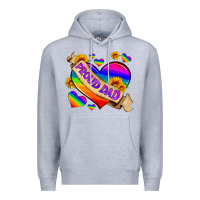 Heather Grey lgbtq proud dad Premium Hoodie - HRA Design Shop