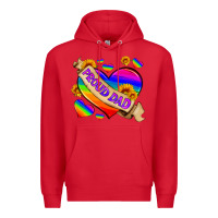 Red lgbtq proud dad Premium Hoodie - HRA Design Shop