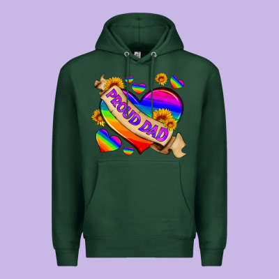Lgbtq Proud Dad Premium Hoodie Designed By Hra Design Shop