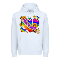 White lgbtq proud dad Premium Hoodie - HRA Design Shop