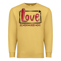 Antique Gold love all day every day hearts Premium Sweatshirt - MaliasSmallBusiness
